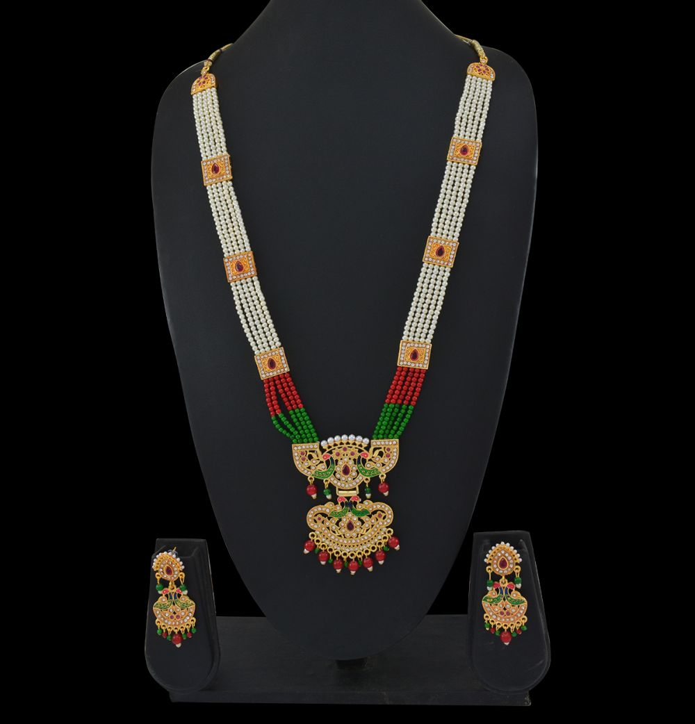 Ethnic Rani Haar with Meenakari Peacock Design