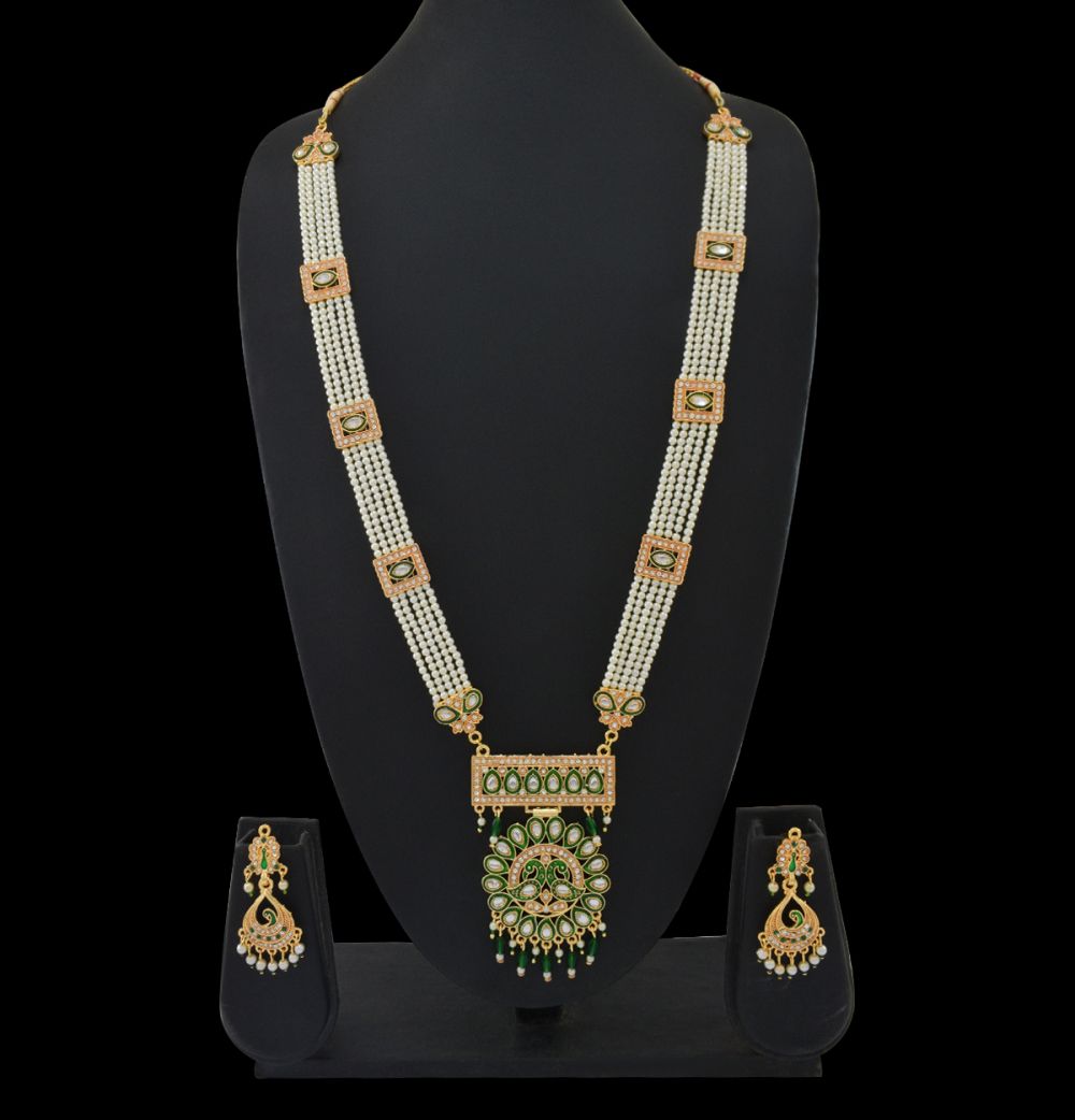 Ethnic Rani Haar with Meenakari Peacock Design