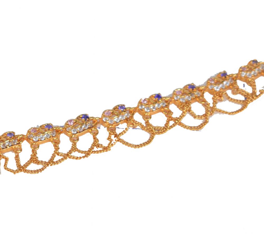 Rajasthani Traditional Rakdi Set in American Diamonds