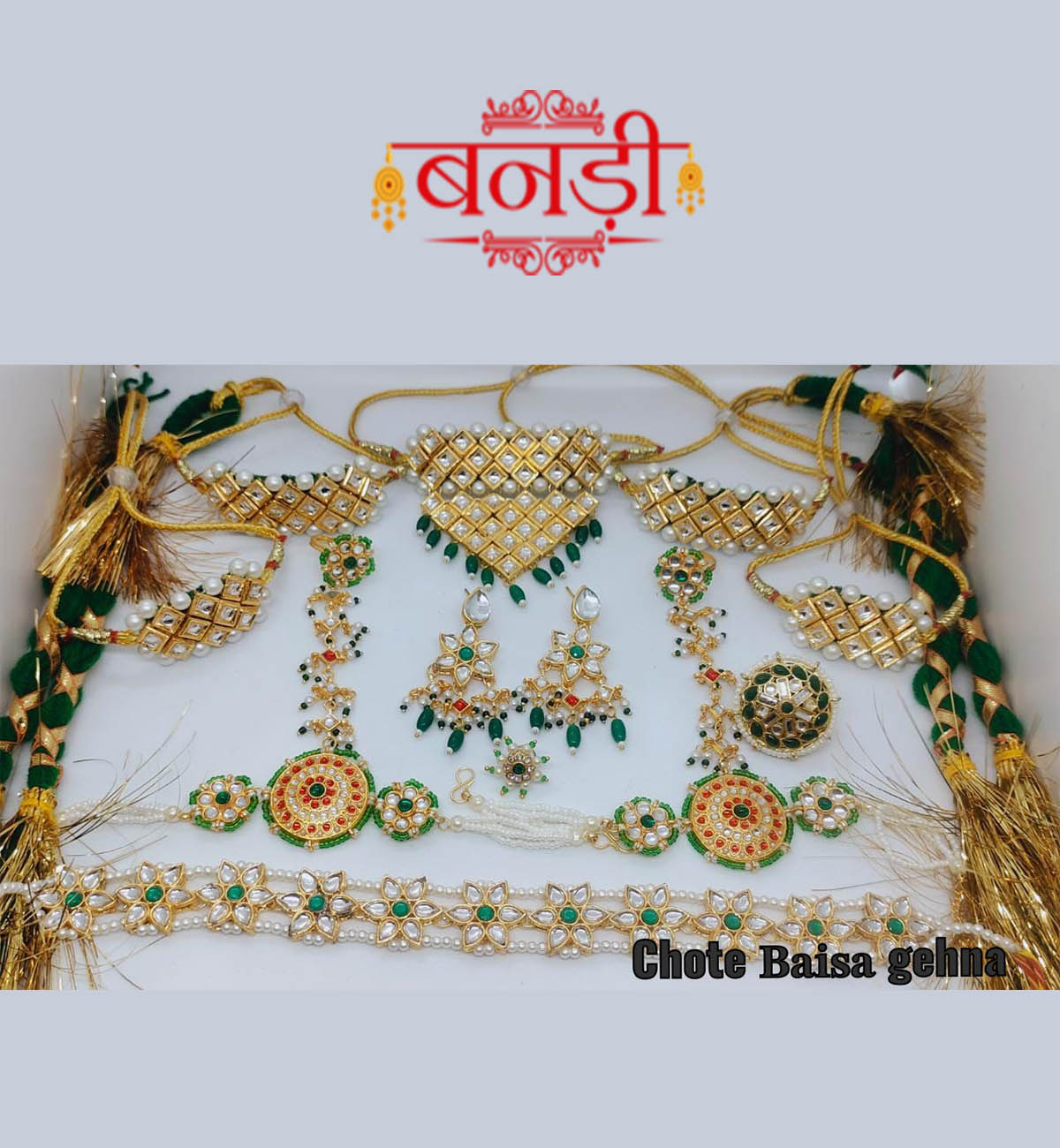 Rajputi Kundan jewelry for baby baisa