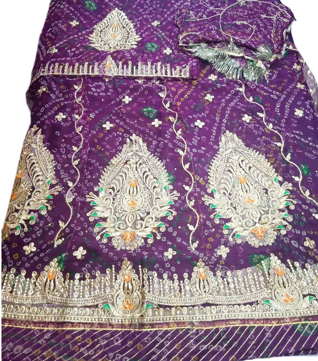 Bandhej Poshak in Purple color