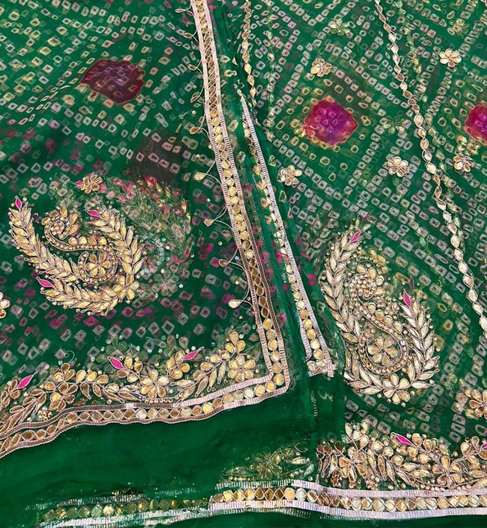 Green Chunari Poshak in Pure Thakurji