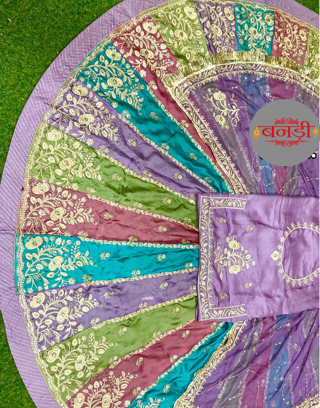 Boutique Poshak with Multicolor Lehenga