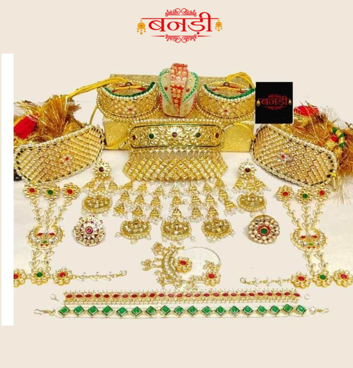 Multicolor Rajputi jewelry set