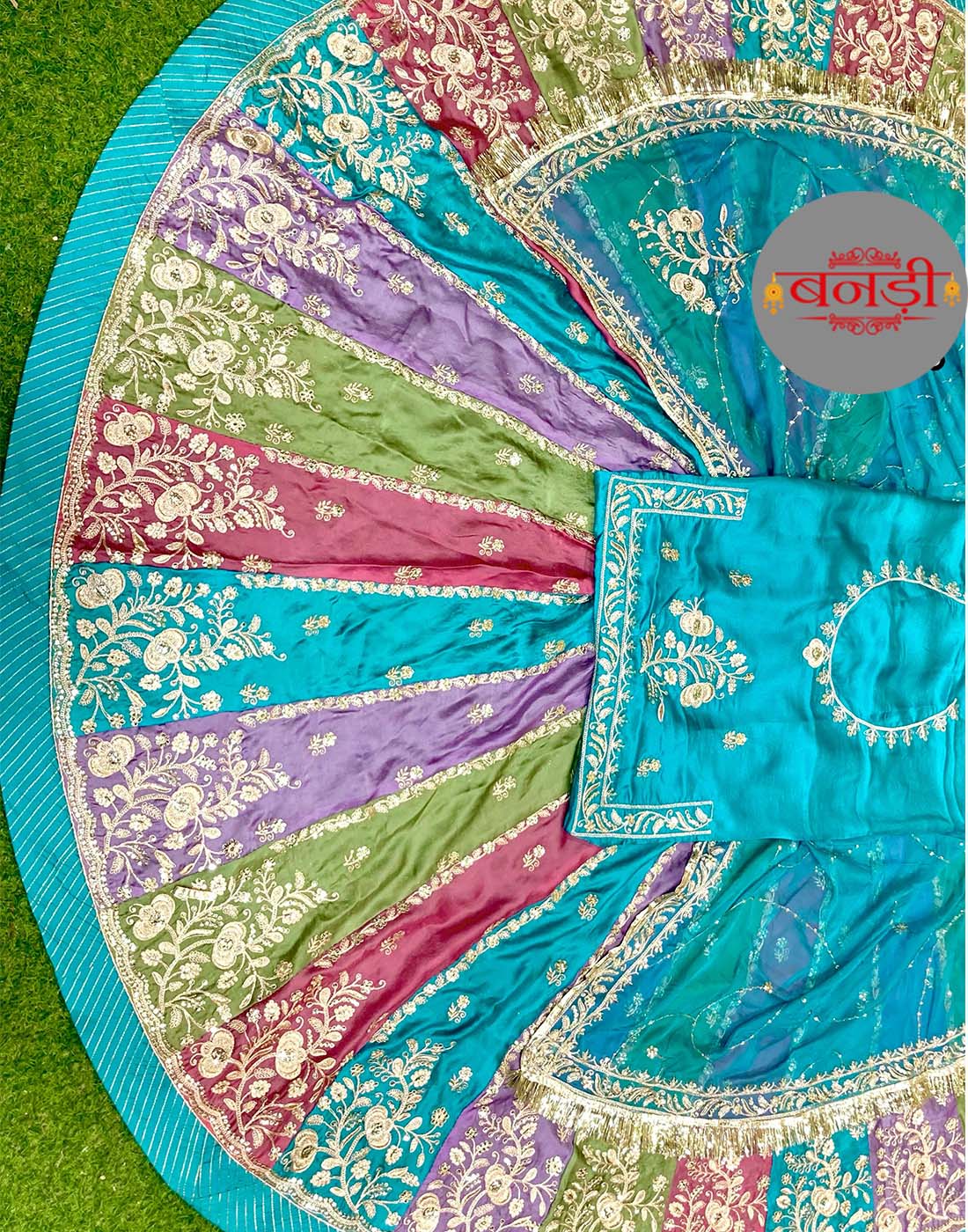 Boutique Poshak with Multicolor Lehenga
