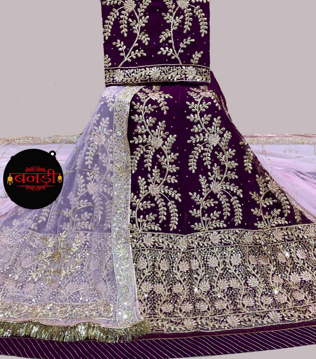 Purple pink poshak