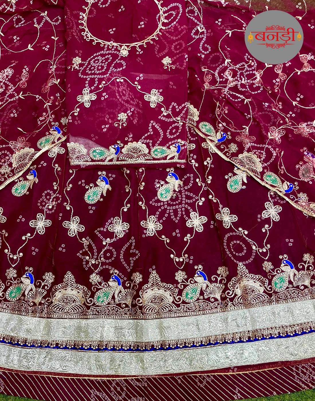 Maroon Color Fancy Chunari Poshak