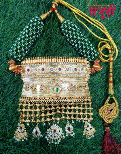 rajputi heavy aad with jadau stone