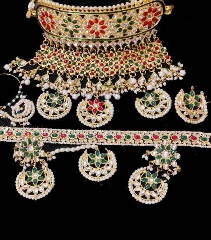 rajputi jewelry set with rajwadi aad