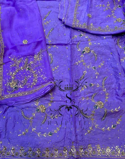 rajputi poshak with lavender color