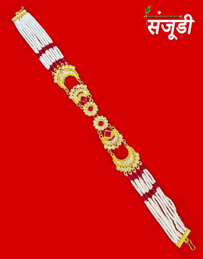 rajputi shishful with white and red cheed