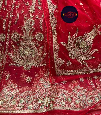 Wedding Rajputi Poshak and Rajasthani Bridal Dress for Beendani